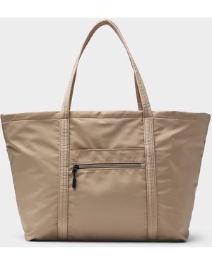 Simon's Luxury Fabric Weekender Bag - Natural
