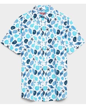 Report Collection Ocean Treasures Shirt Regular Fit - Blue