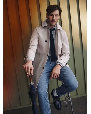 Le 31 Organic Cotton Trench Coat - White