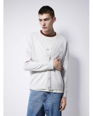 WOOD WOOD Signature Retro Cardigan - White