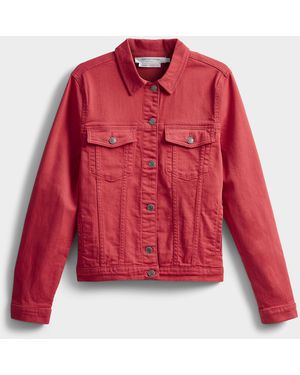 Contemporaine Colourful Stretch Denim Jacket - Red