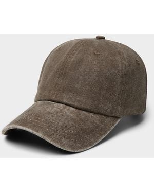 Simon's Faded Denim Baseball Cap - Grey