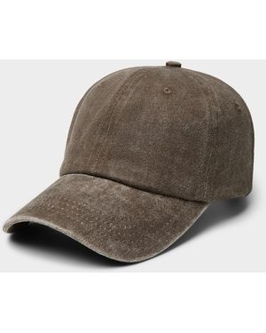Simon's Faded Denim Baseball Cap - Grey