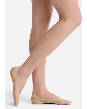 Hue 100% Lace Foot Liner - White