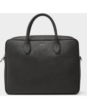 BOSS Northon Regenerated Leather Briefcase - Black