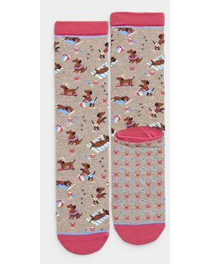 Simon's Summery Animal Socks - Grey