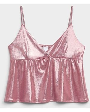 Twik Metallic Mini Babydoll Cami - Pink