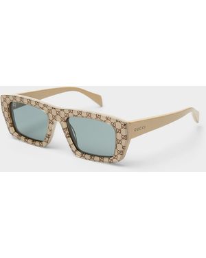 Gucci Logo Square Sunglasses - Multicolour