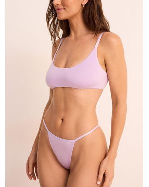 Miiyu Fine Elastic Trim Bikini Panty Bamboo Viscose - Pink