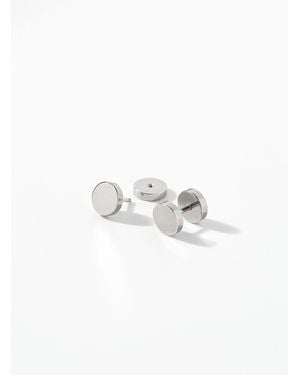 Le 31 Round Plate Earrings - White