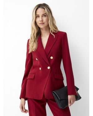 Contemporaine Golden Crest Buttons Blazer - Red