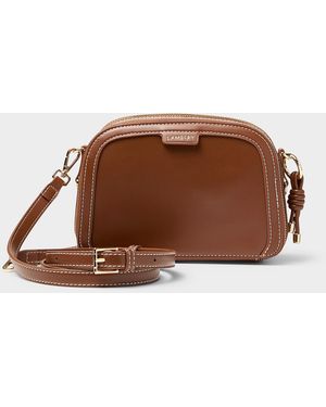 Lambert Emma Topstitched Crossbody Bag - Brown
