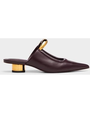 JW PEI Helena Gold Accents Mules Women - Brown