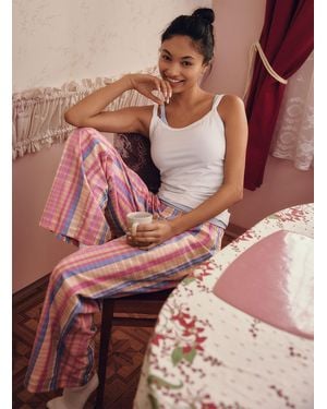 Miiyu Cute Poplin Pyjama Pant - Pink