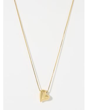 Jenny Bird Domed Heart Fine Chain - White