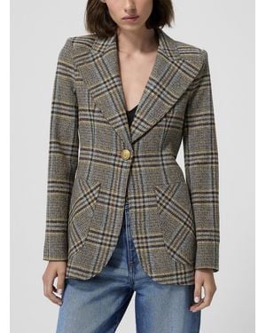 Smythe Birkin Checkered Blazer - Gray