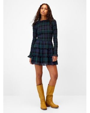 Twik Smocked Chiffon Minidress - Blue