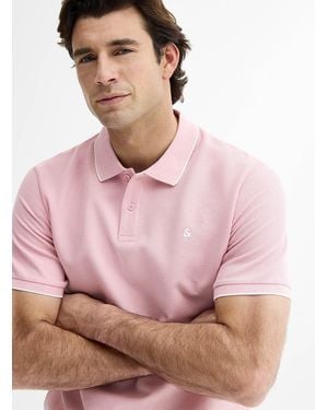 Jack & Jones Waffle Jersey Polo - Pink