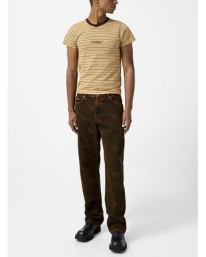 Martine Rose Logo Print Orange Jean - Natural