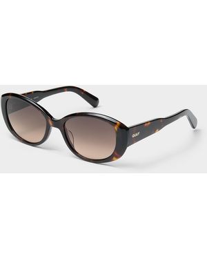 Quay On Brand Wide Oval Sunglasses - Grey