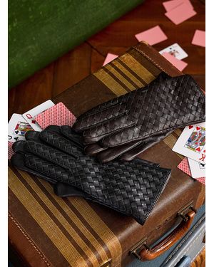 Le 31 Braided Leather Gloves - Black