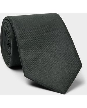 Le 31 Pure Wool Solid Tie - Black