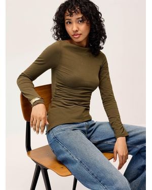 Twik Asymmetrical Hem Boat - Green