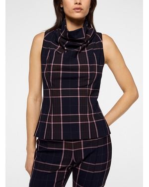 Smythe Plaid Cowl - Blue