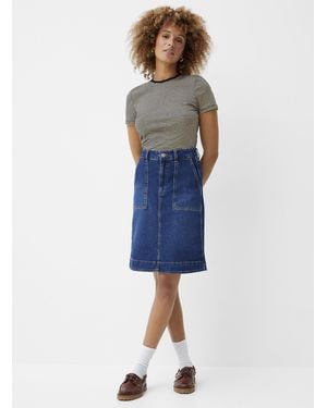 Part Two Tammie Utilitarian Denim Skirt - Blue