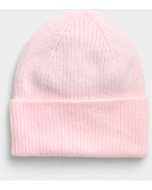 Simon's Classic Ribbed Tuque Exclusive Collection From Italy - Pink
