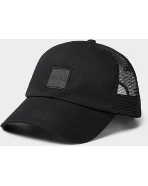 BOSS Monochrome Emblem Trucker Cap - Black