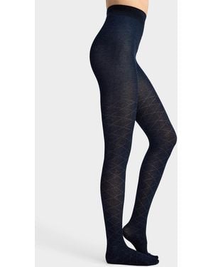 Simon's Argyle Tights Exclusive Collection From Italy - Grey