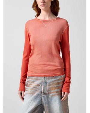 Acne Studios Logo Faded Jersey T - Red