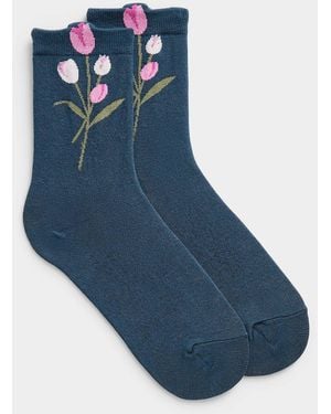 Simon's Tulip Socks - Blue