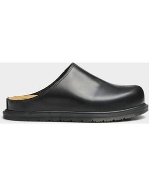 Dr. Martens San Black Leather Mules Men - Brown