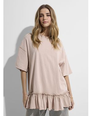 Icône Ruffled Oversized T - Natural