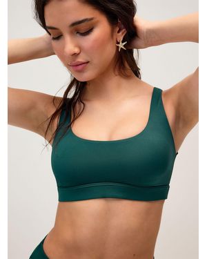 Simon's Solid Sporty Bralette - Green