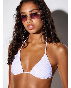 Simon's Halter String Triangle Bra - Multicolour