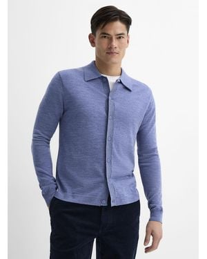 Le 31 Responsible Merino Wool Polo - Blue