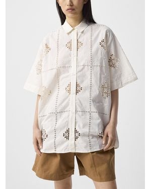 Sessun Floriani Openwork Shirt - Natural
