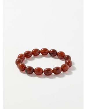 Pilgrim Still Bead Elastic Bracelet - Brown