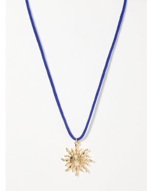 Simon's Sun Blue Cord Necklace