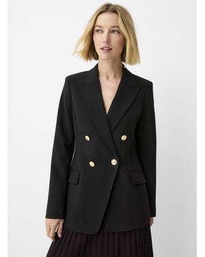 Contemporaine Golden Crest Buttons Blazer - Black