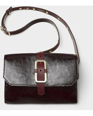 Herbert Frère Soeur Lulu Glossy Leather Crossbody Bag - Black
