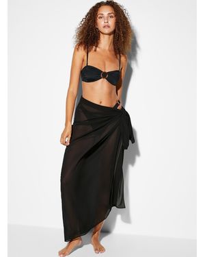 Simon's Long Sheer Sarong - Black