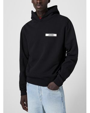 Jacquemus Gros Grain Hooded Sweatshirt Unisex - Black