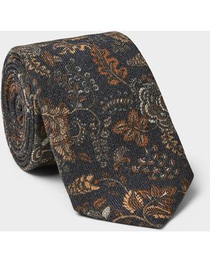 Le 31 Opulent Foliage Tie - Black