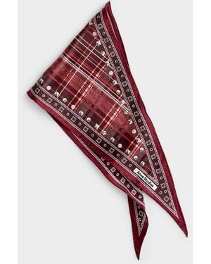 Acne Studios Silk Triangle Bandana Scarf - Red
