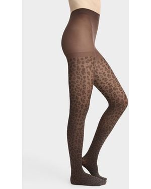 DIM Leopard Pantyhose 40 Denier - Multicolour