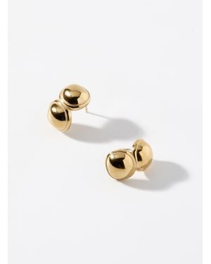 Simon's Double Dome Earrings - Metallic